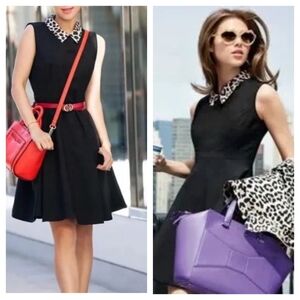 Kate Spade Rissa Fit And Flare Black Dress Knee Length Size 8